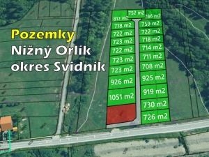 Pozemky blízko mesta Svidník - Nižný Orlík